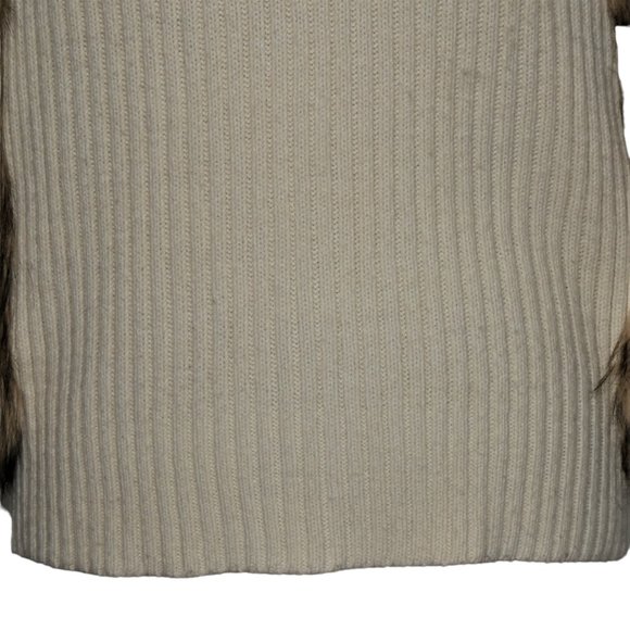 Michael Michael Kors  Cream Faux Fur/Knit Vest Size M - Picture 5 of 13